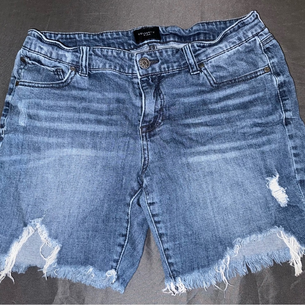 Celebrity Pink Light Blue Denim Shorts